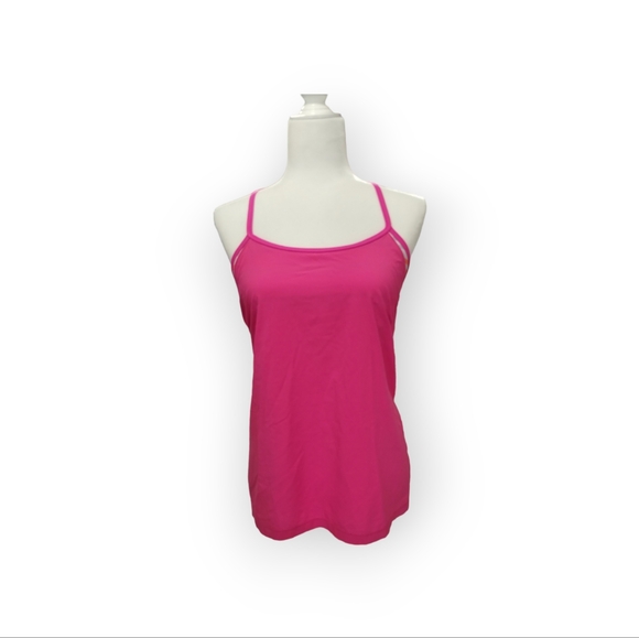 Lululemon Amped Up Tank Top Raspberry Glo Light Groovy Multi Stripe - Picture 2 of 10